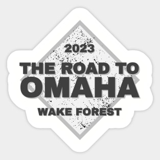 Wake Forest Road To Omaha College Baseball 2023 Sticker